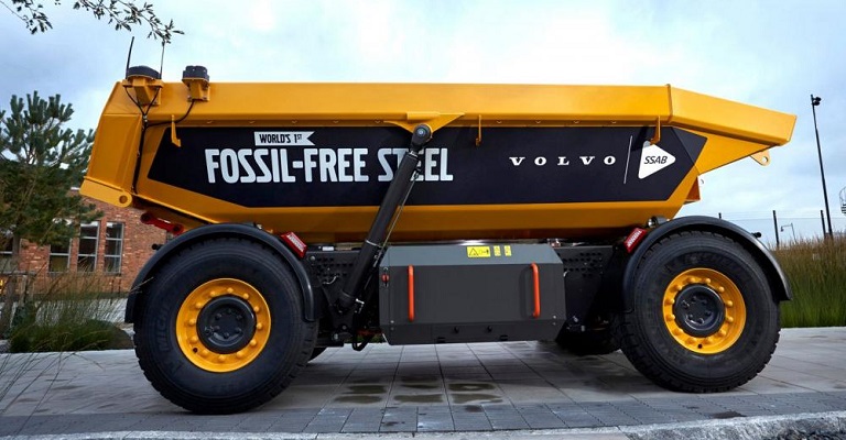 Volvo CE apresenta nova máquina-conceito com aço produzido sem energia fóssil